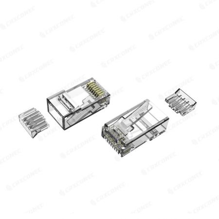 Cat.6 UTP RJ45 Connector With Insert 4 Up 4 Down RJ45 Plug